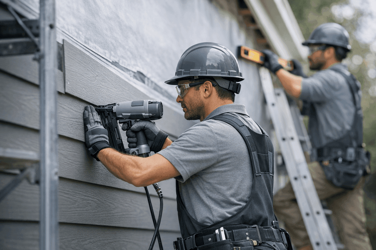 Fiber Cement Siding Installation service by POM Siding