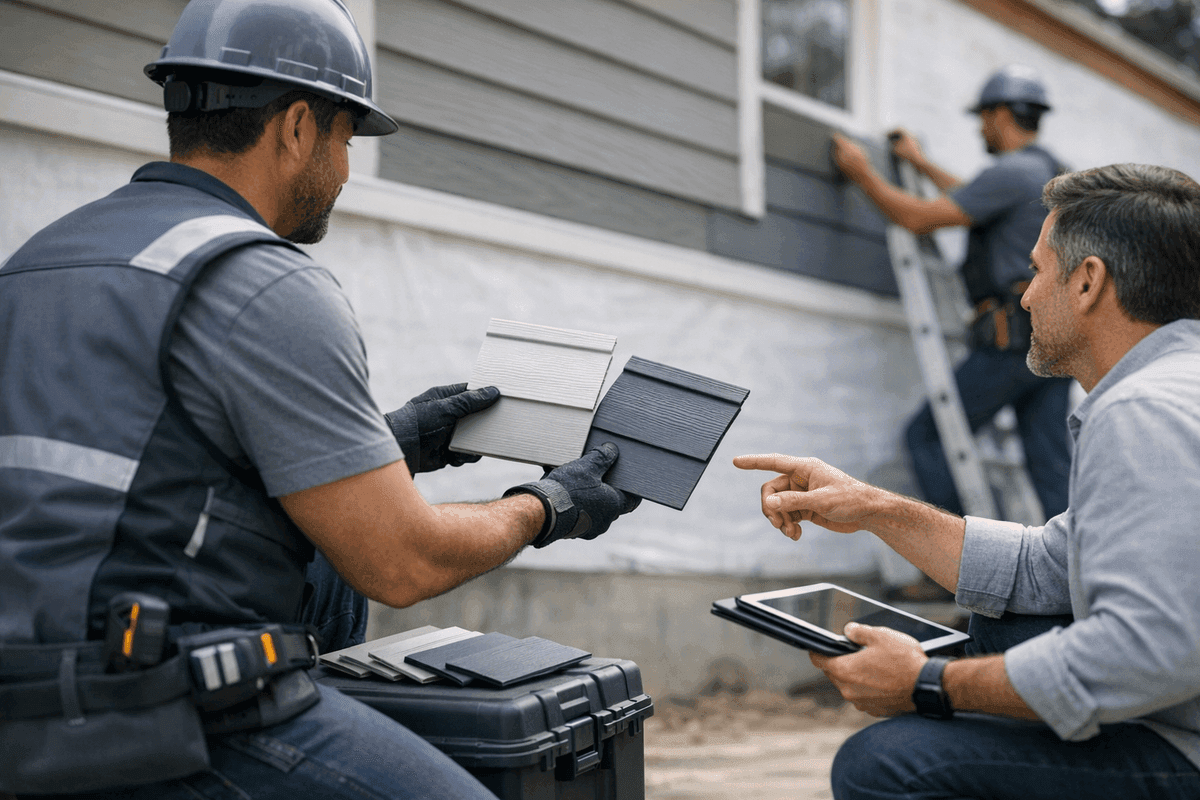 Siding Material Consultation service by POM Siding