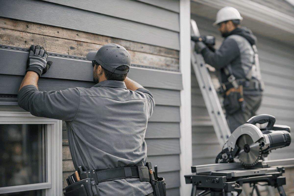 Siding Repair service by POM Siding