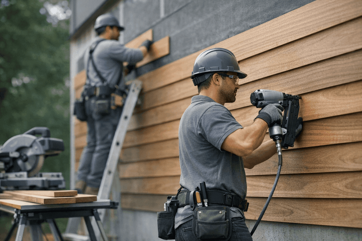 Wood Siding Installation service by POM Siding